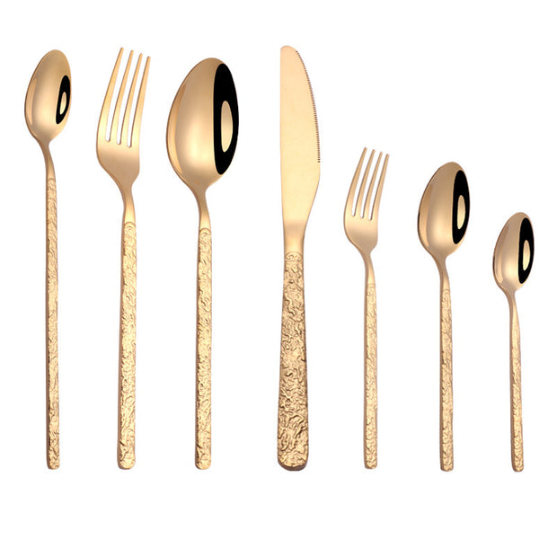 Textured Handle Western Cutlery