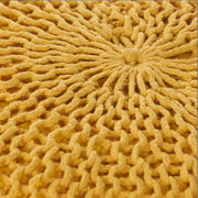 Bordeaux Knitted Cotton Round Pouf by Ainuro