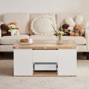 Coffee Table With 2 Drawers Lift-Top Sofa End