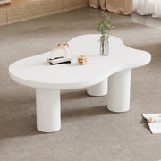 Irregular Modern White Table, Cloud Shaped With 3 Legs