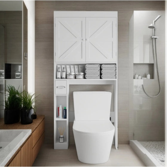 Over The Toilet Storage Cabinet With 2 Door
