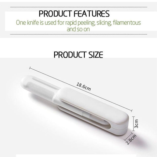 3 In 1 Multifunctional Stainless Steel Paring Knife For Peeling Shredding
