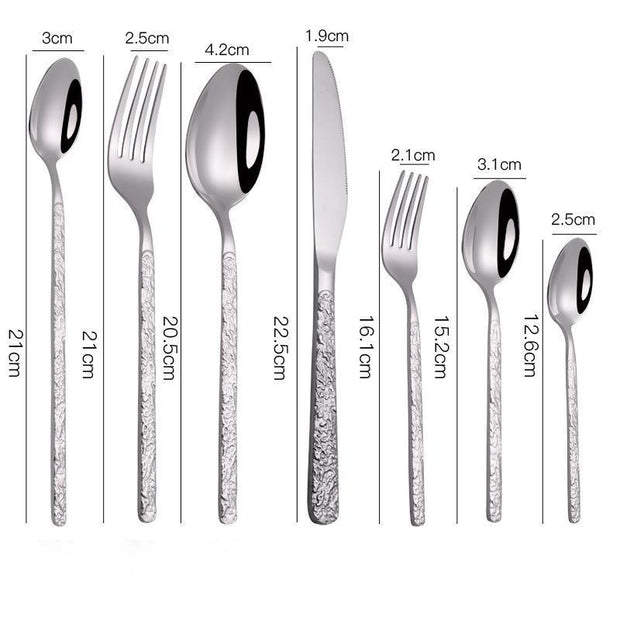 Textured Handle Western Cutlery