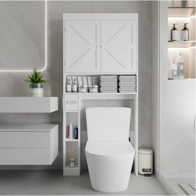 Over The Toilet Storage Cabinet With 2 Door