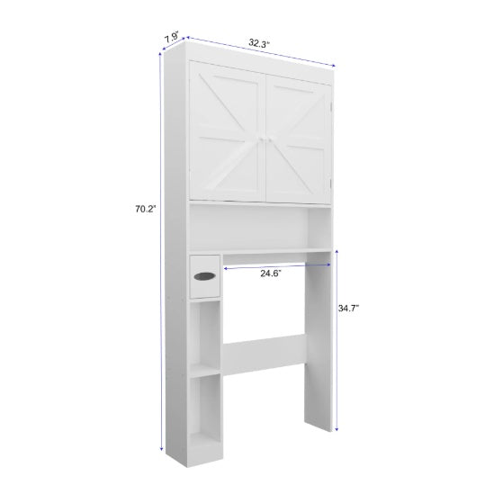 Over The Toilet Storage Cabinet With 2 Door