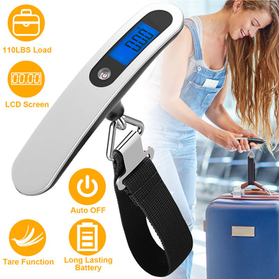 Portable Digital Luggage Scale 50kg 10g with LCD Hanging