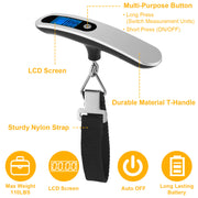 Portable Digital Luggage Scale 50kg 10g with LCD Hanging