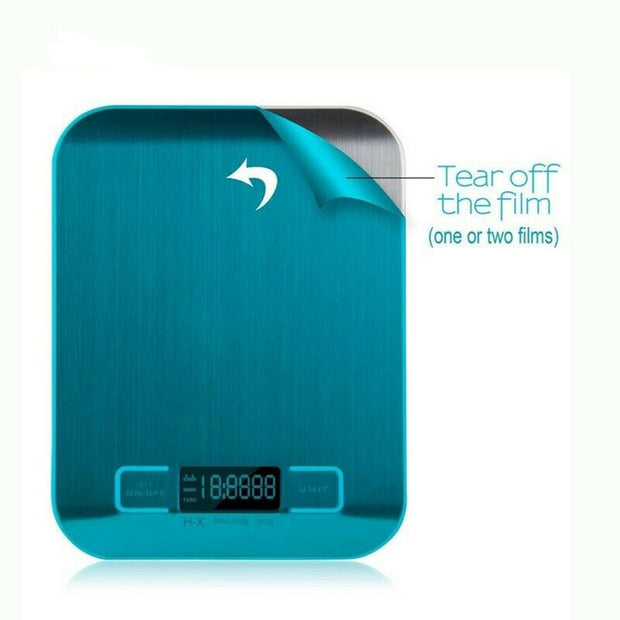 Digital Electronic Kitchen Food  Scale Weight Stainless Steel