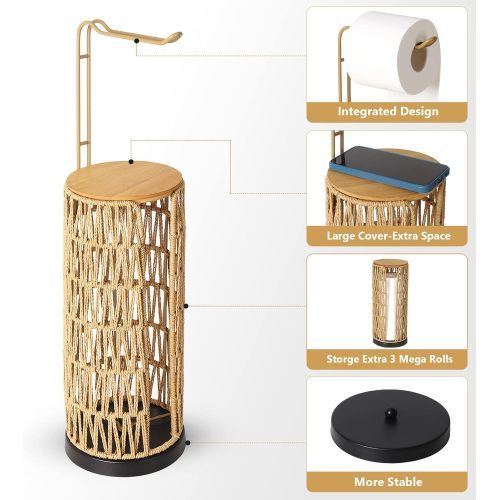 Independent Toilet Paper Holder With Storage Space by Ainuro