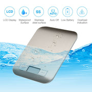 Digital Electronic Kitchen Food  Scale Weight Stainless Steel