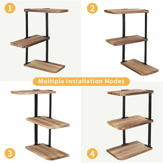 3 Tier Lucca Corner Shelf Modern