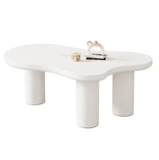 Irregular Modern White Table, Cloud Shaped With 3 Legs