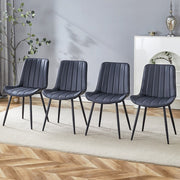 Black Dining Chair Set - Four Pieces by Ainuro