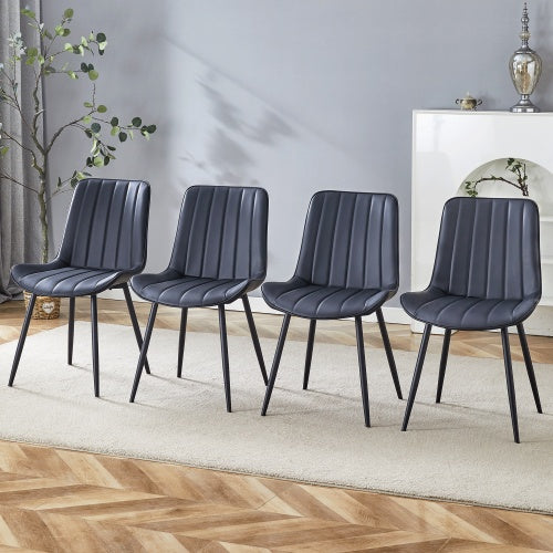 Black Dining Chair Set - Four Pieces by Ainuro
