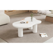 Irregular Modern White Table, Cloud Shaped With 3 Legs