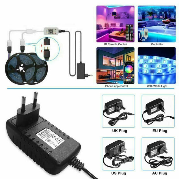 BRAND NEW 5050 RGB LED Strip Bluetooth Remote Lights