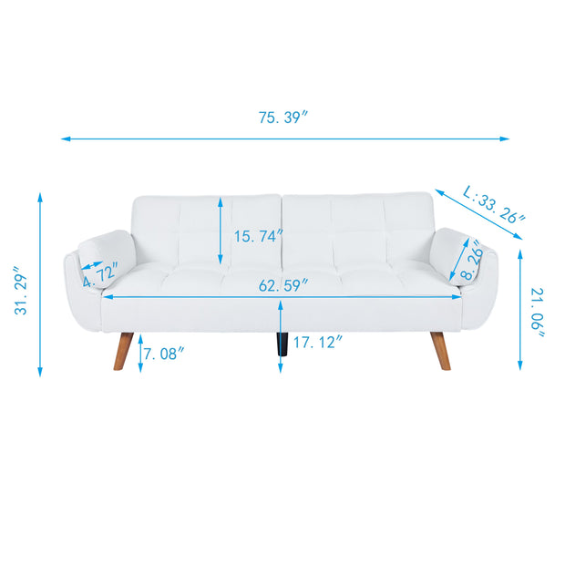 Corduroy Sofa Bed-White Icon