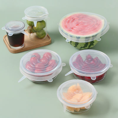 6Pcs Food Silicone Reusable Wrap