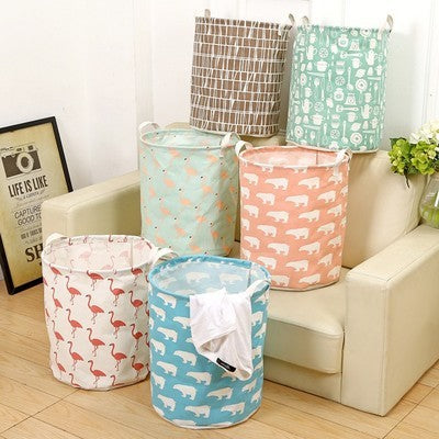 cotton and linen laundry basket
