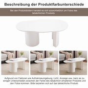 White Wooden Modern Table Abstract Cloud Shaped
