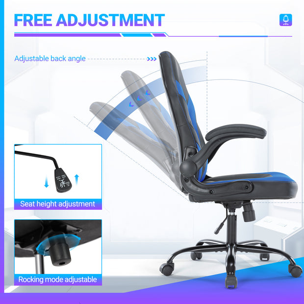 PU Leather Ergonomic Gaming Chair With Lumbar Support