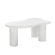 Irregular Modern White Table, Cloud Shaped With 3 Legs