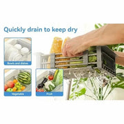 Adjustable Immersion Sink Dish Drying Rack With Stainless Steel Drain Basket