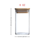 12 Pcs Square Spice Jars With 72 Stickers