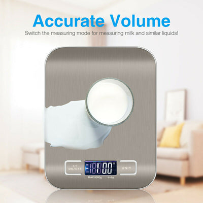 Digital Electronic Kitchen Food  Scale Weight Stainless Steel