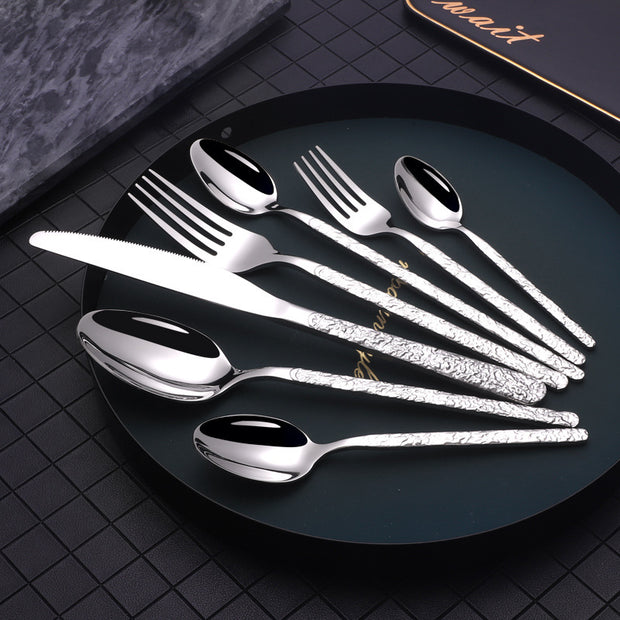 Textured Handle Western Cutlery