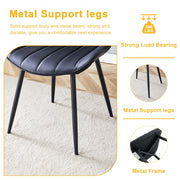 Black Dining Chair Set - Four Pieces by Ainuro