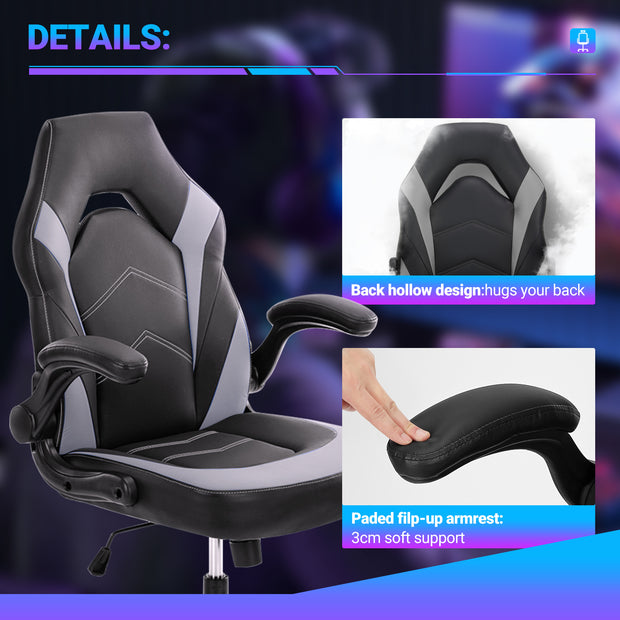 PU Leather Ergonomic Gaming Chair With Lumbar Support