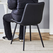Black Dining Chair Set - Four Pieces by Ainuro