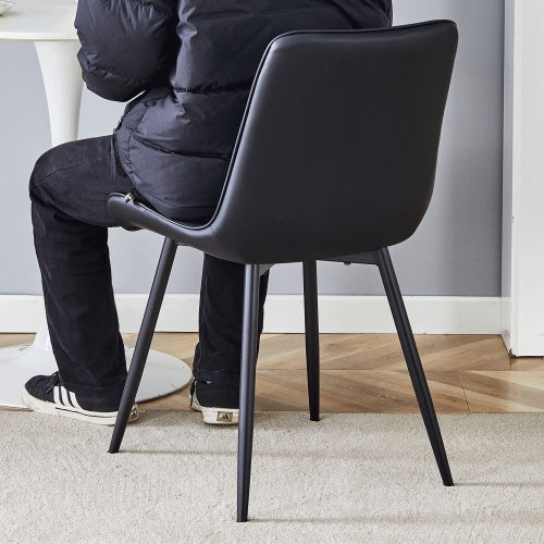 Black Dining Chair Set - Four Pieces by Ainuro