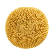 Bordeaux Knitted Cotton Round Pouf by Ainuro
