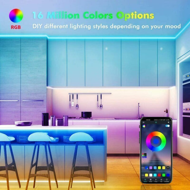 BRAND NEW 5050 RGB LED Strip Bluetooth Remote Lights