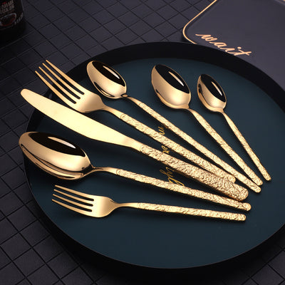 Textured Handle Western Cutlery