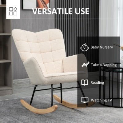 Wingback Rocking Chair For Living Room