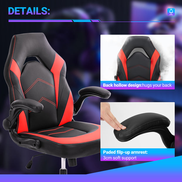 PU Leather Ergonomic Gaming Chair With Lumbar Support