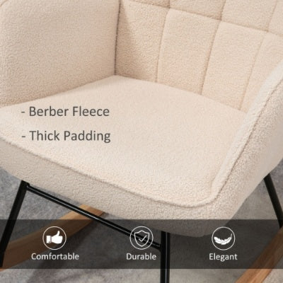 Wingback Rocking Chair For Living Room