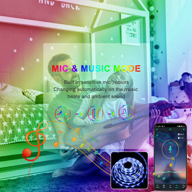BRAND NEW 5050 RGB LED Strip Bluetooth Remote Lights