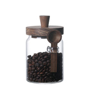 3 Pcs Glass Coffee Jars With Spoons