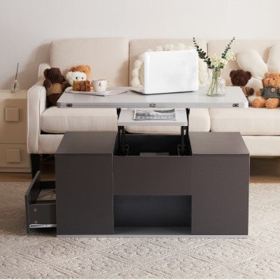 Coffee Table With 2 Drawers Lift-Top Sofa End