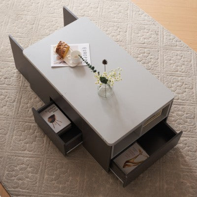 Coffee Table With 2 Drawers Lift-Top Sofa End