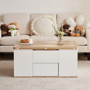 Coffee Table With 2 Drawers Lift-Top Sofa End