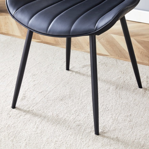 Black Dining Chair Set - Four Pieces by Ainuro