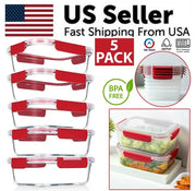 5 Pack Stackable Food Storage Containers