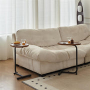 Brown C-shaped Side Table, Living Room Small Sofa Table