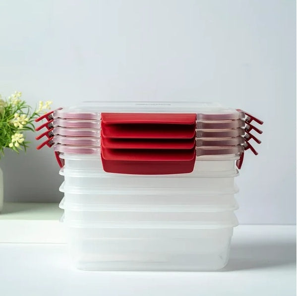 5 Pack Stackable Food Storage Containers