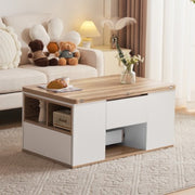 Coffee Table With 2 Drawers Lift-Top Sofa End